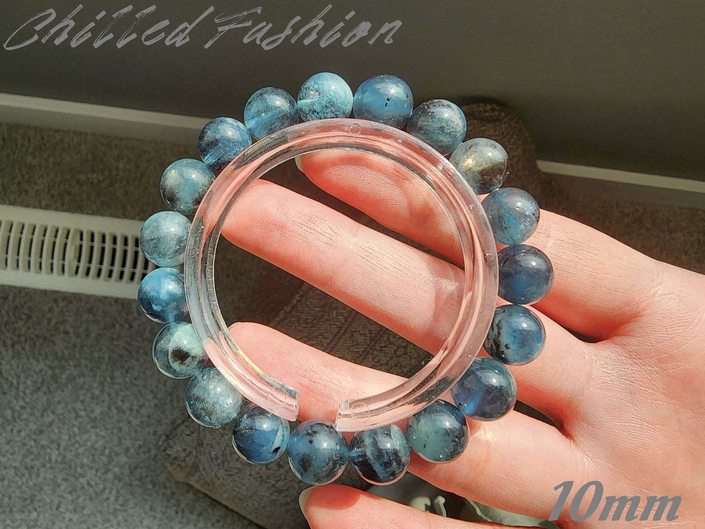 [Bracelet] Black-Blue Flash Aquamarine Bracelet