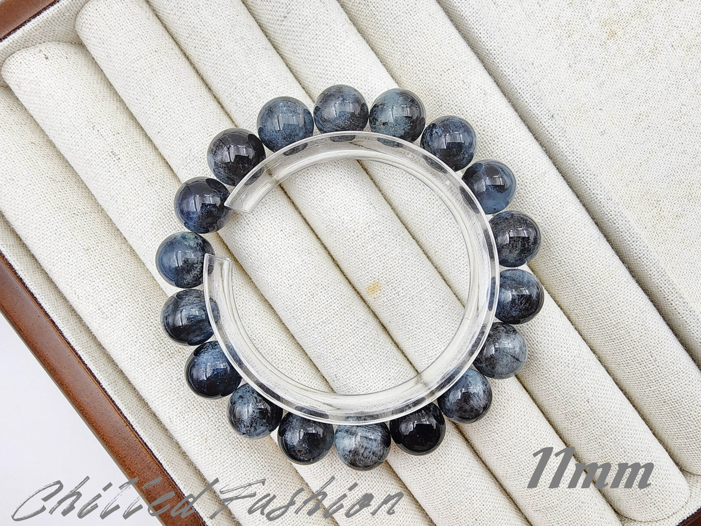 [Bracelet] Black-Blue Flash Aquamarine Bracelet