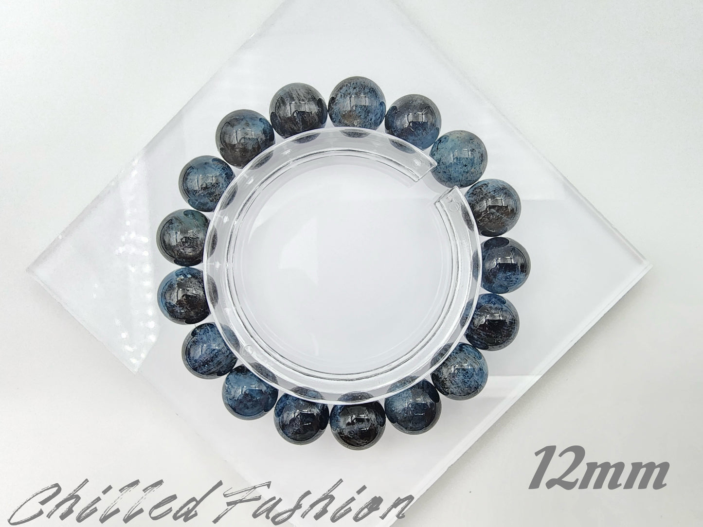 [Bracelet] Black-Blue Flash Aquamarine Bracelet