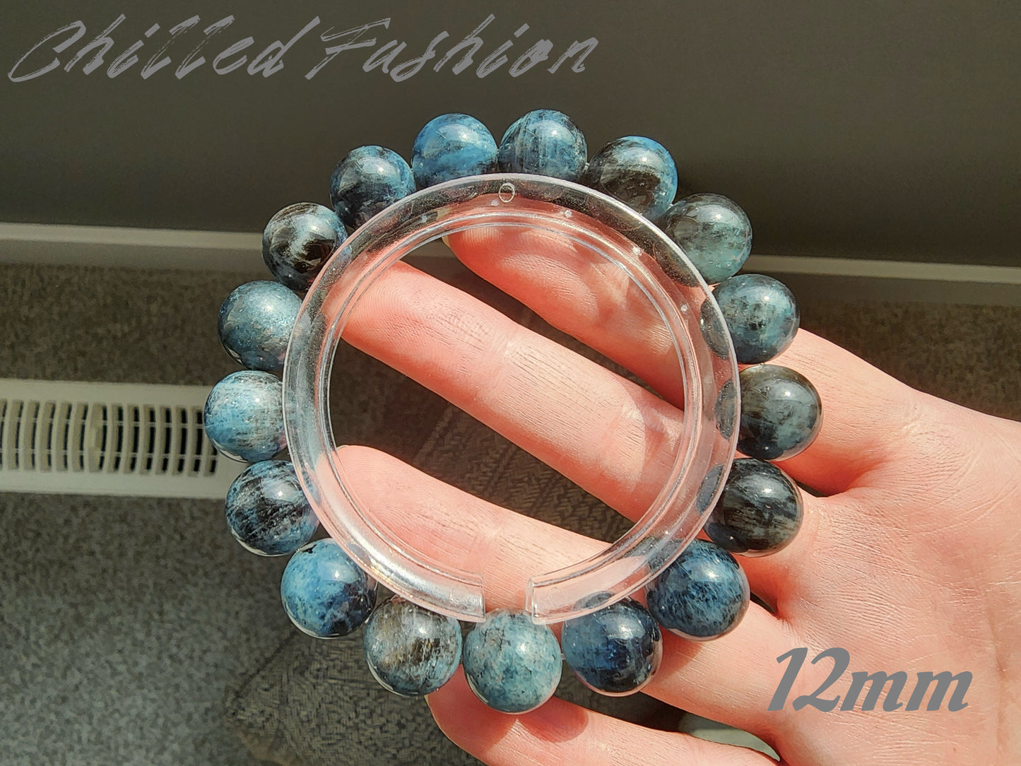 [Bracelet] Black-Blue Flash Aquamarine Bracelet