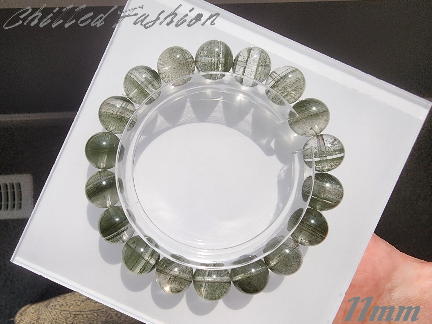 [Bracelet] Brazilian Layered Green Phantom Quartz Bracelet