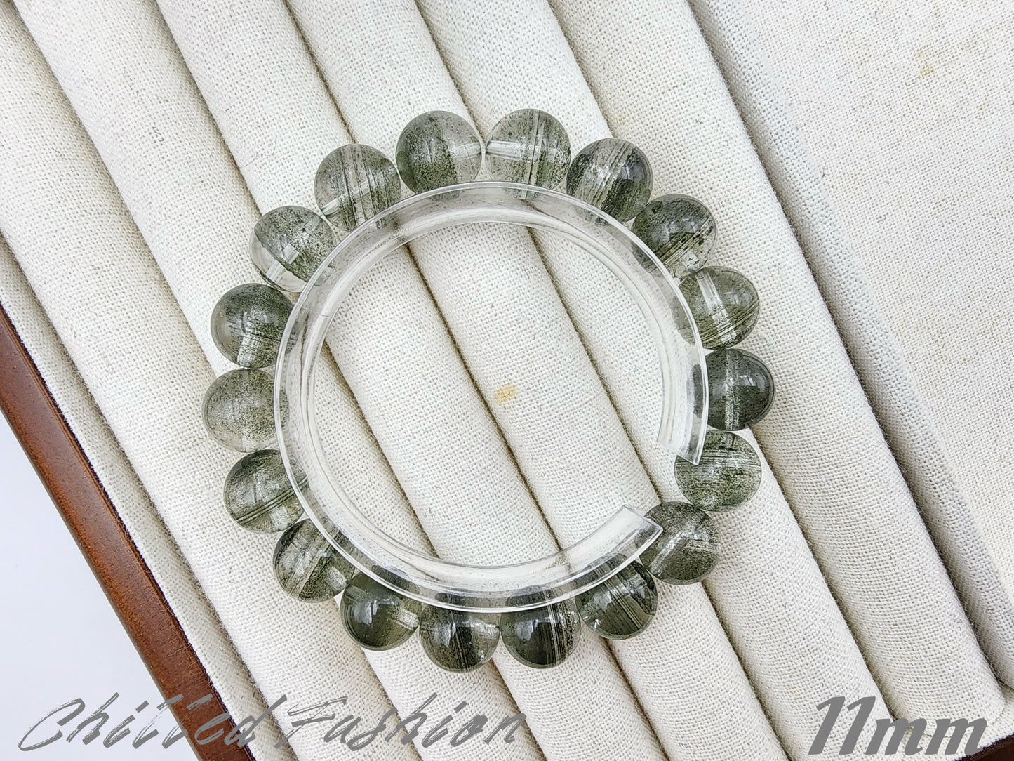 [Bracelet] Brazilian Layered Green Phantom Quartz Bracelet