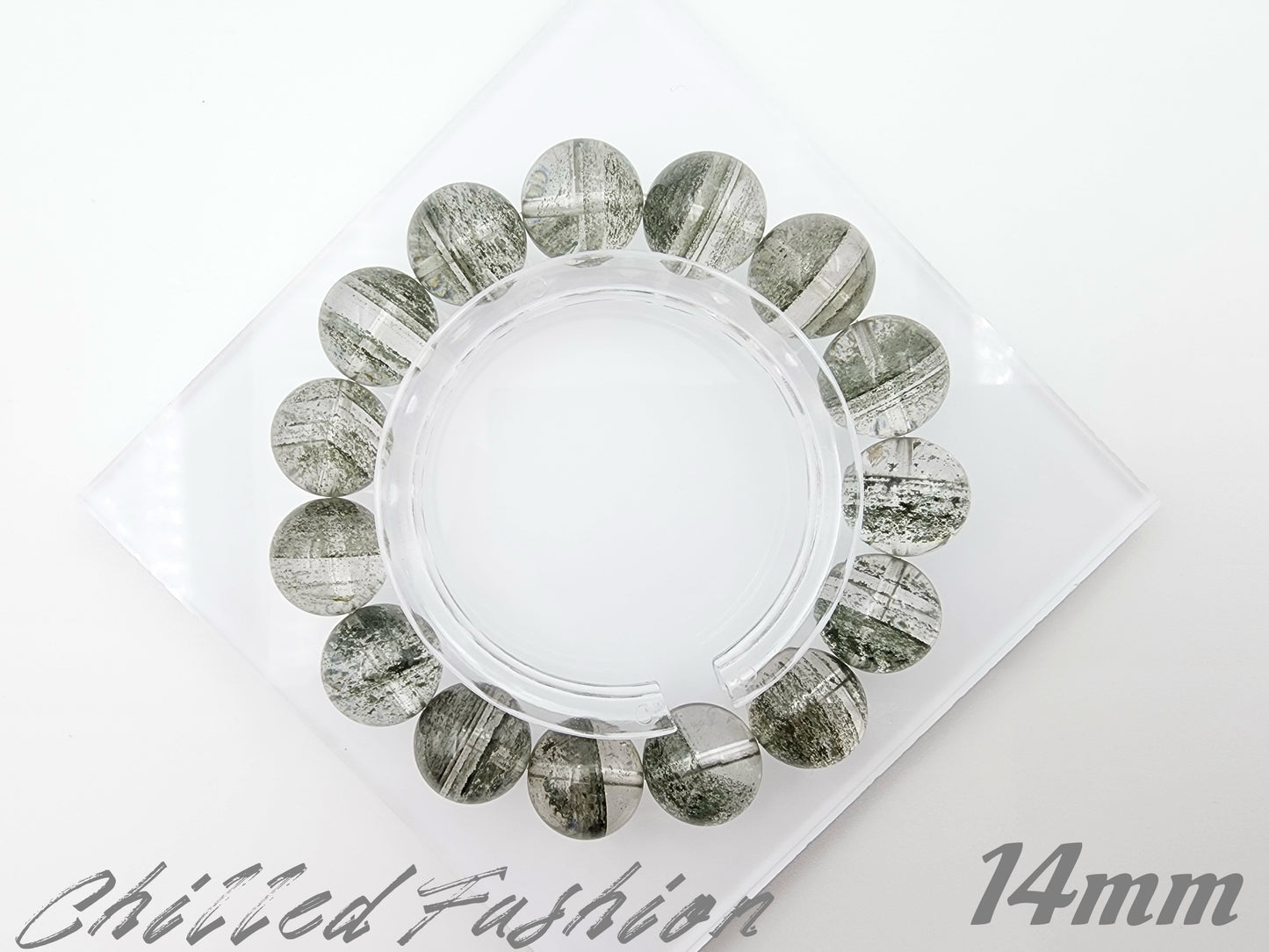 [Bracelet] Brazilian Layered Green Phantom Quartz Bracelet
