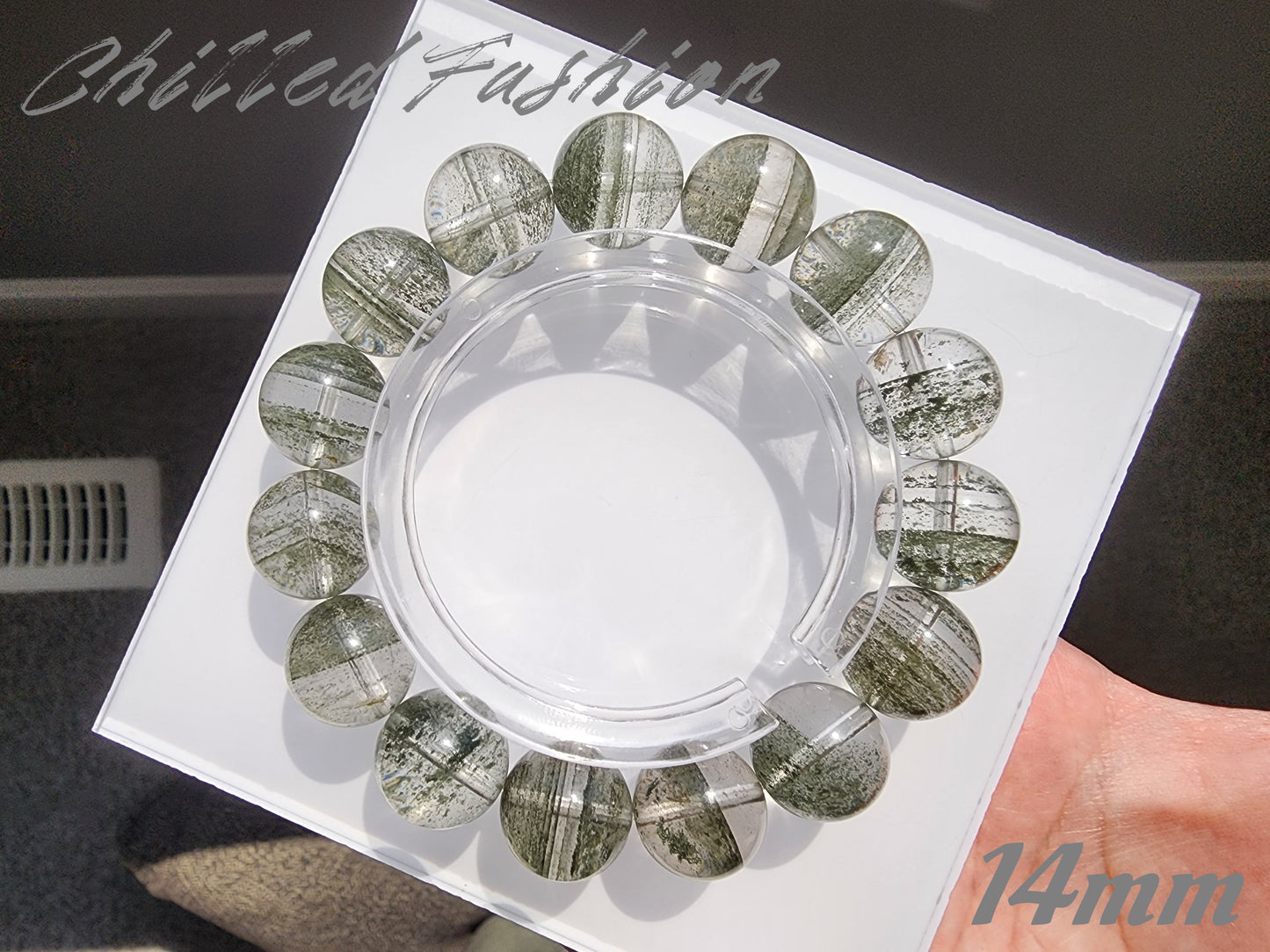 [Bracelet] Brazilian Layered Green Phantom Quartz Bracelet
