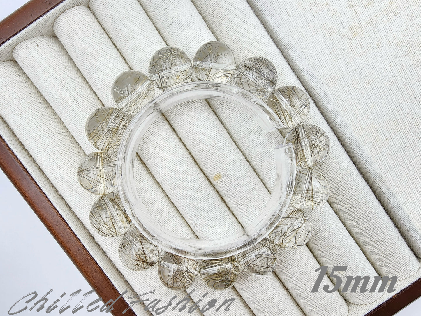 [Bracelet] Natural Silver Rutilated Quartz Bracelet