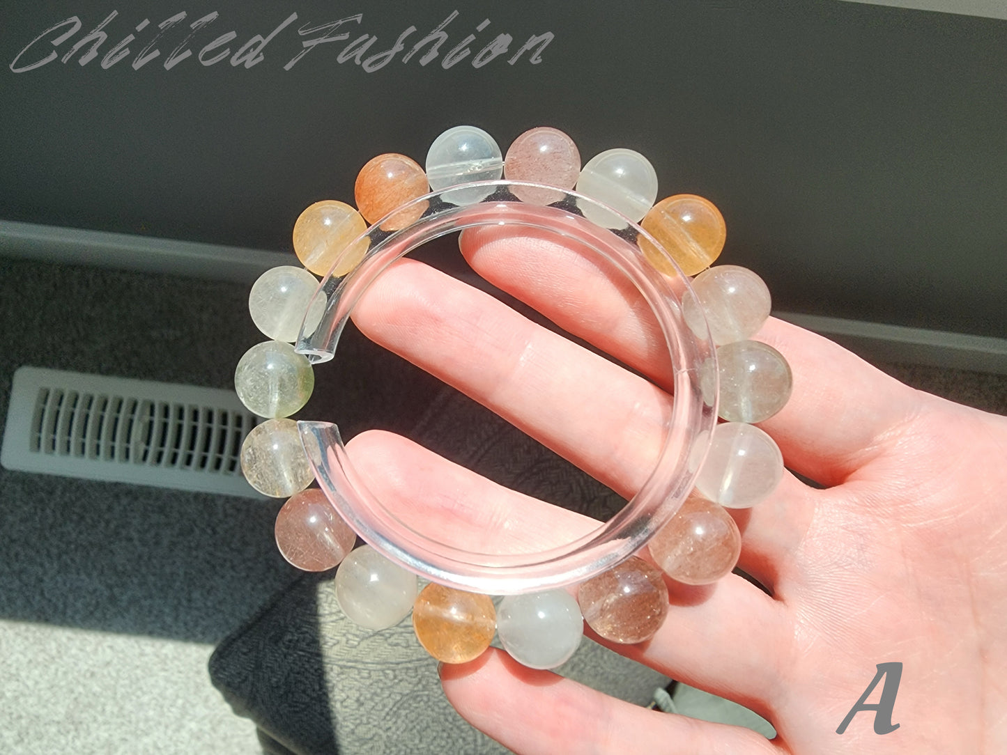 [Bracelet] Natural 11mm Multicolored Rabbit Hair Quartz Bracelet