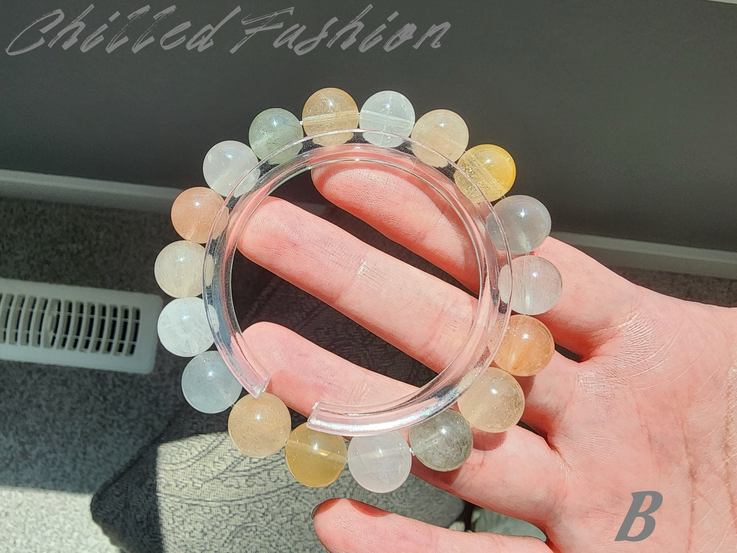 [Bracelet] Natural 11mm Multicolored Rabbit Hair Quartz Bracelet
