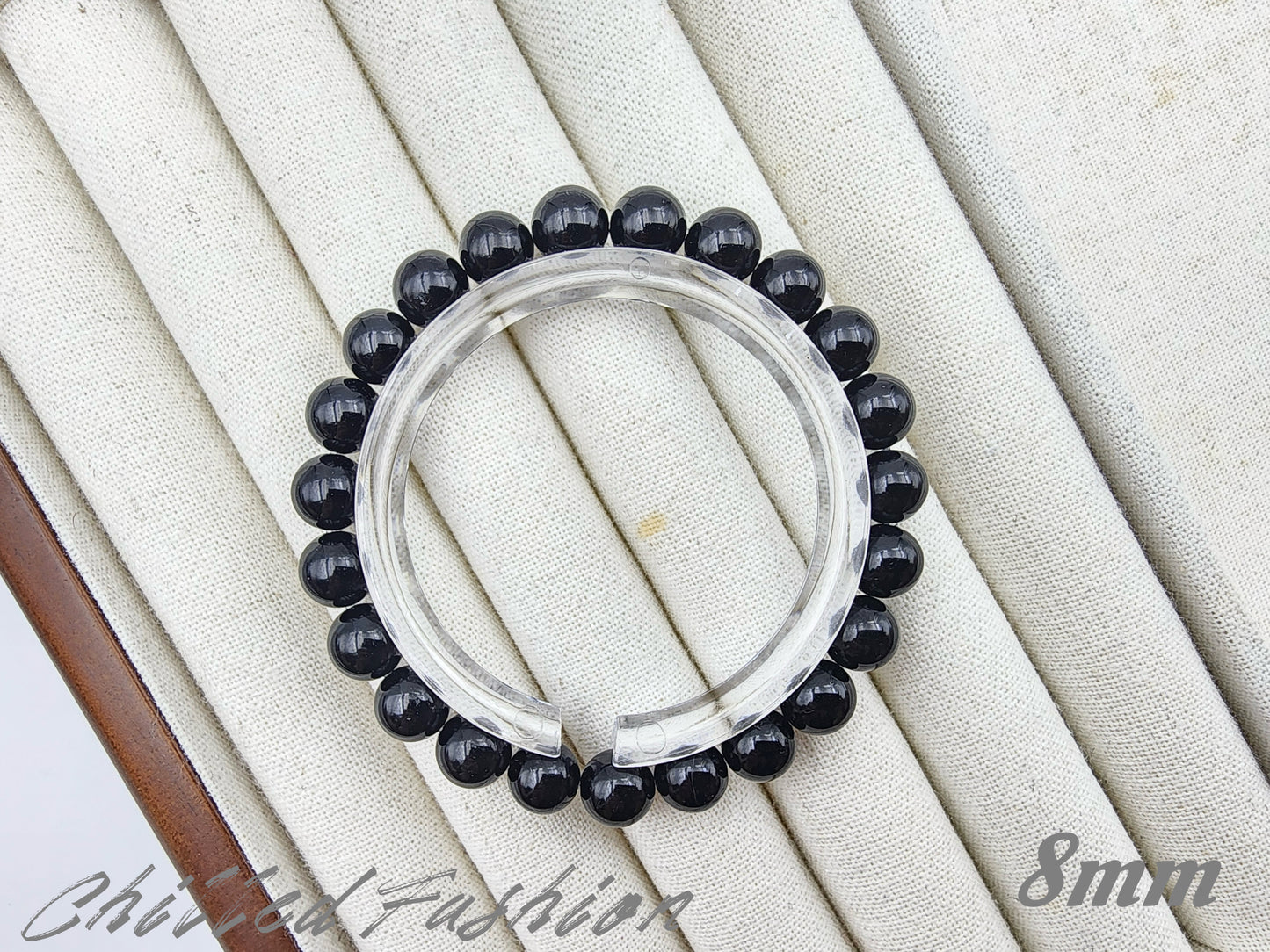 [Bracelet] Natural Black Tourmaline Bead Bracelet