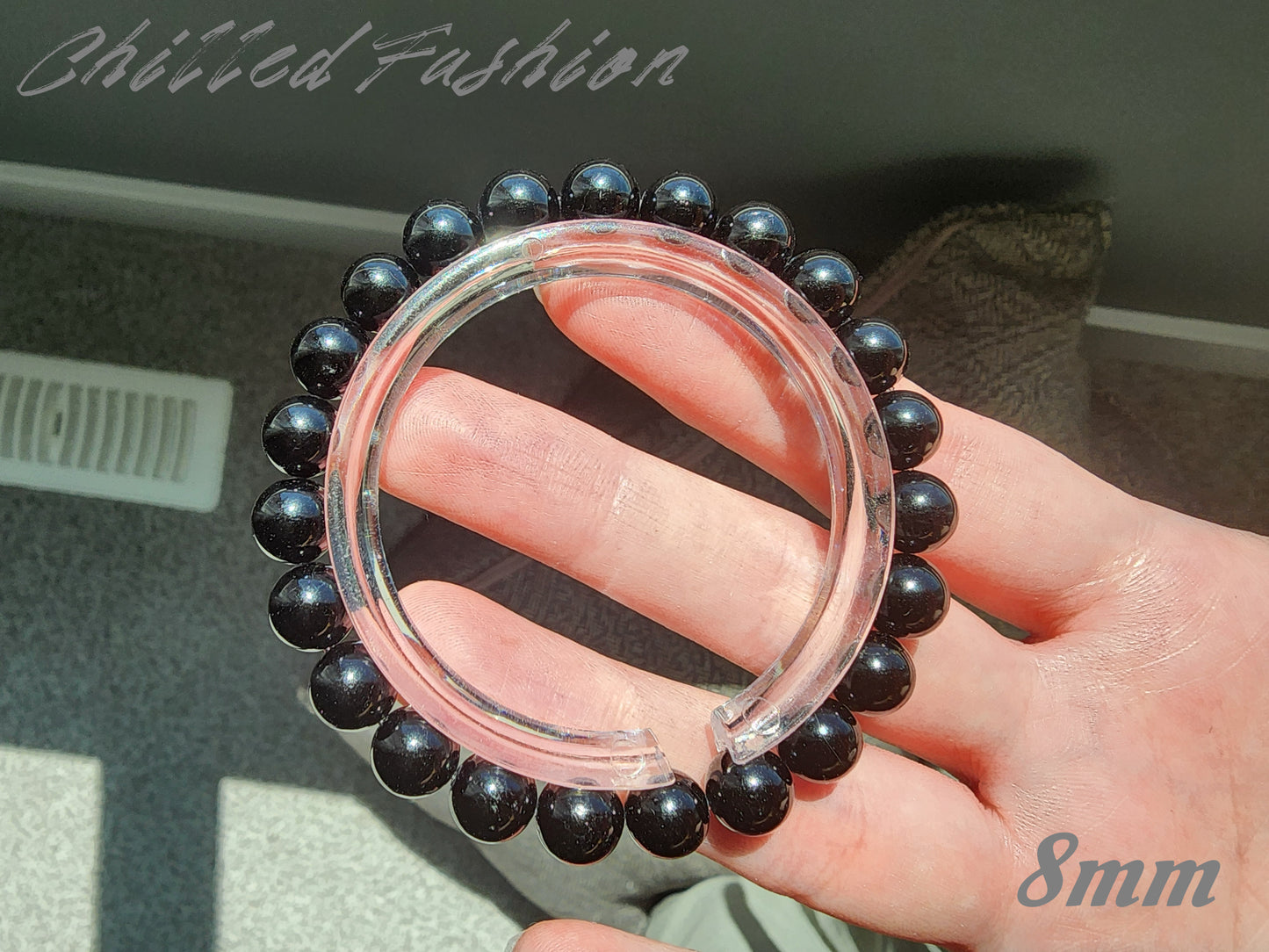 [Bracelet] Natural Black Tourmaline Bead Bracelet