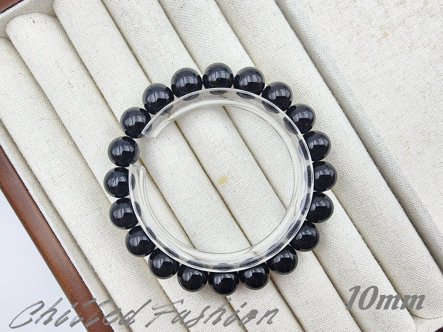 [Bracelet] Natural Black Tourmaline Bead Bracelet