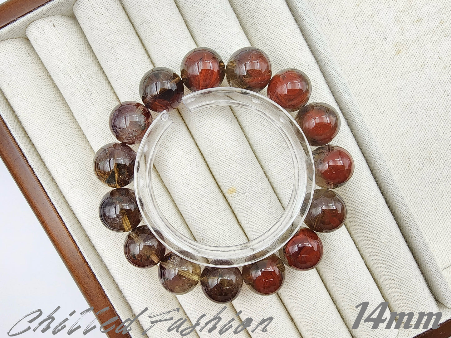 [Bracelet] Thorned Rose Auralite 23 Bracelet – Red and Black Statement Crystal Jewelry