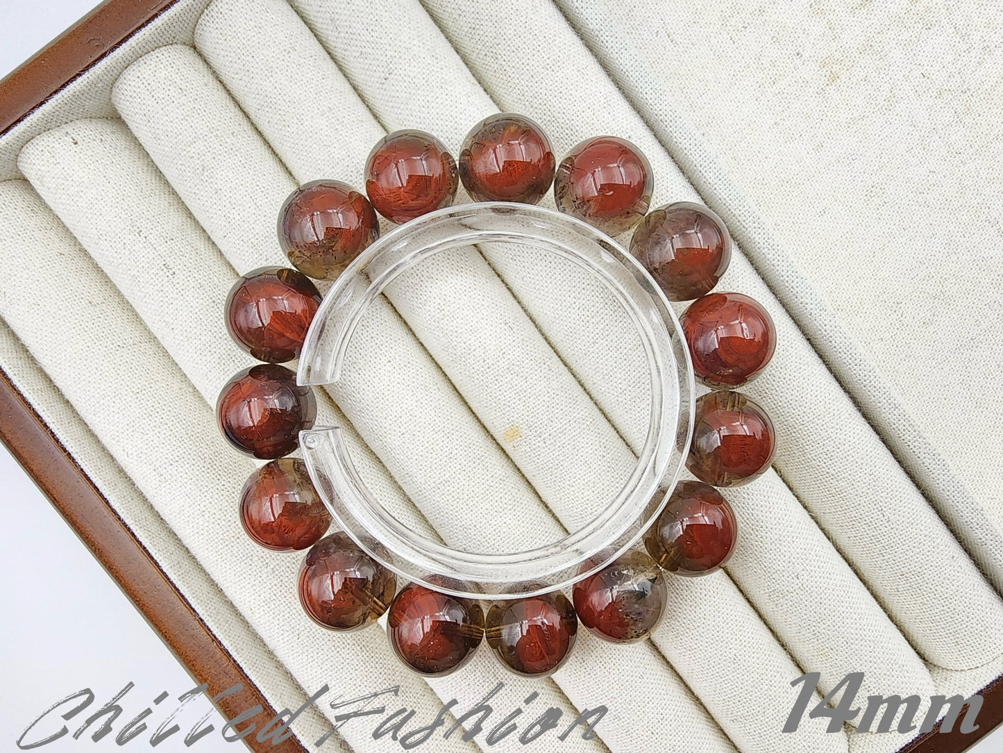 [Bracelet] Thorned Rose Auralite 23 Bracelet – Red and Black Statement Crystal Jewelry