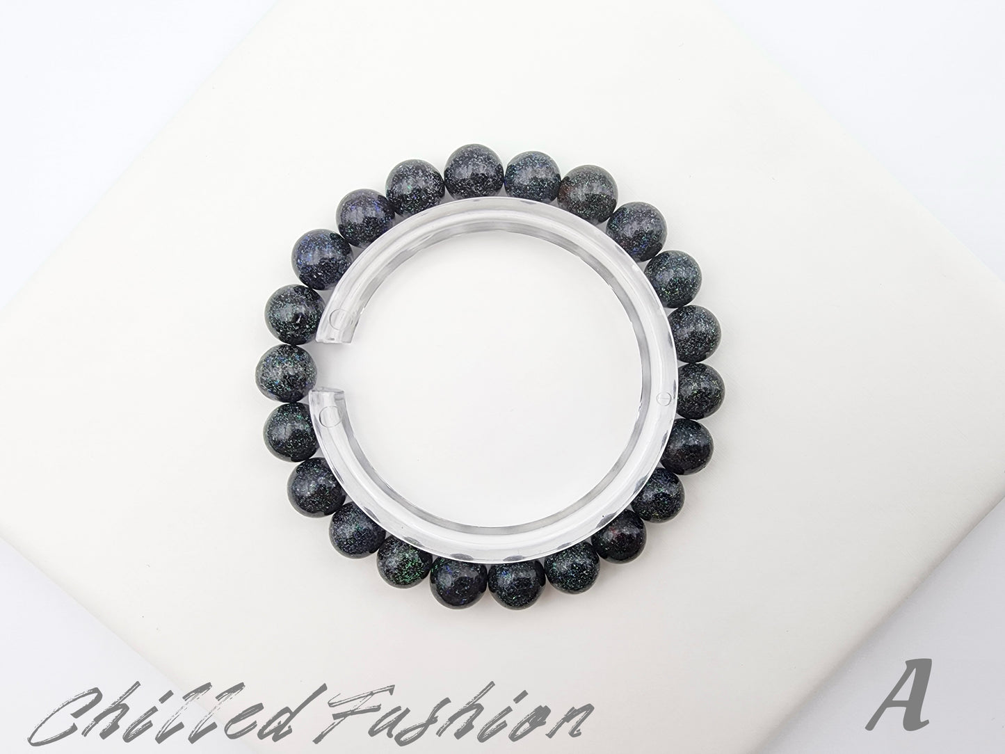 [Bracelet] 8mm Black Opal Bracelet