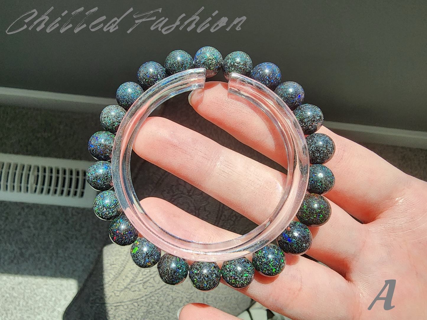 [Bracelet] 8mm Black Opal Bracelet