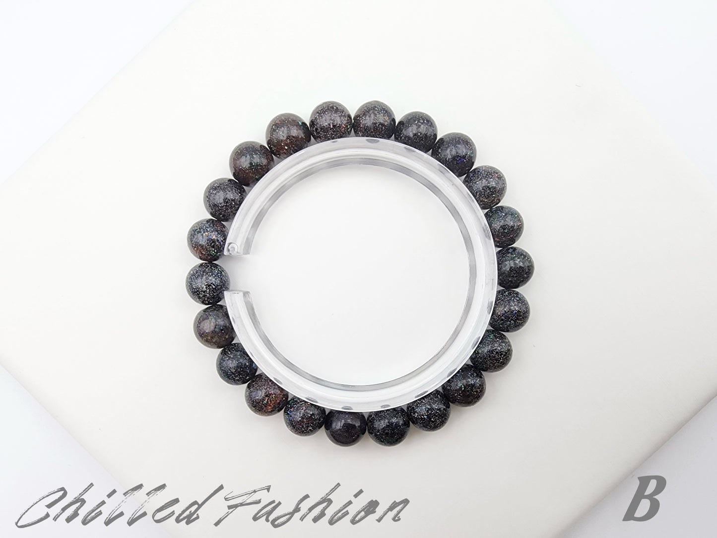 [Bracelet] 8mm Black Opal Bracelet