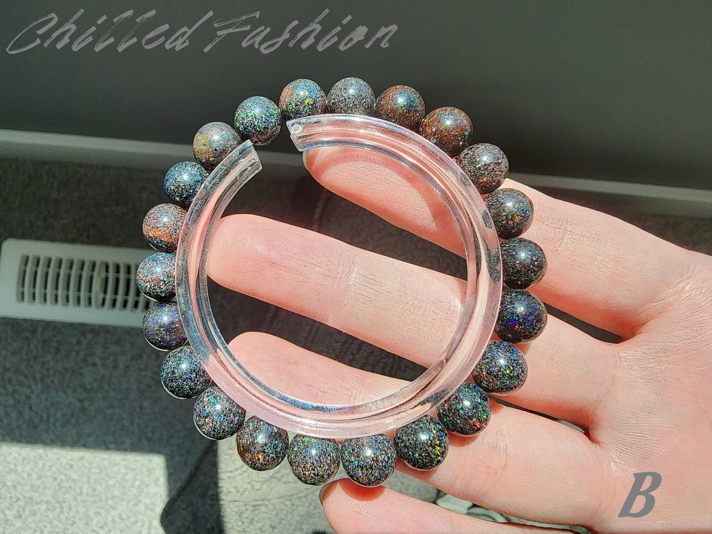 [Bracelet] 8mm Black Opal Bracelet
