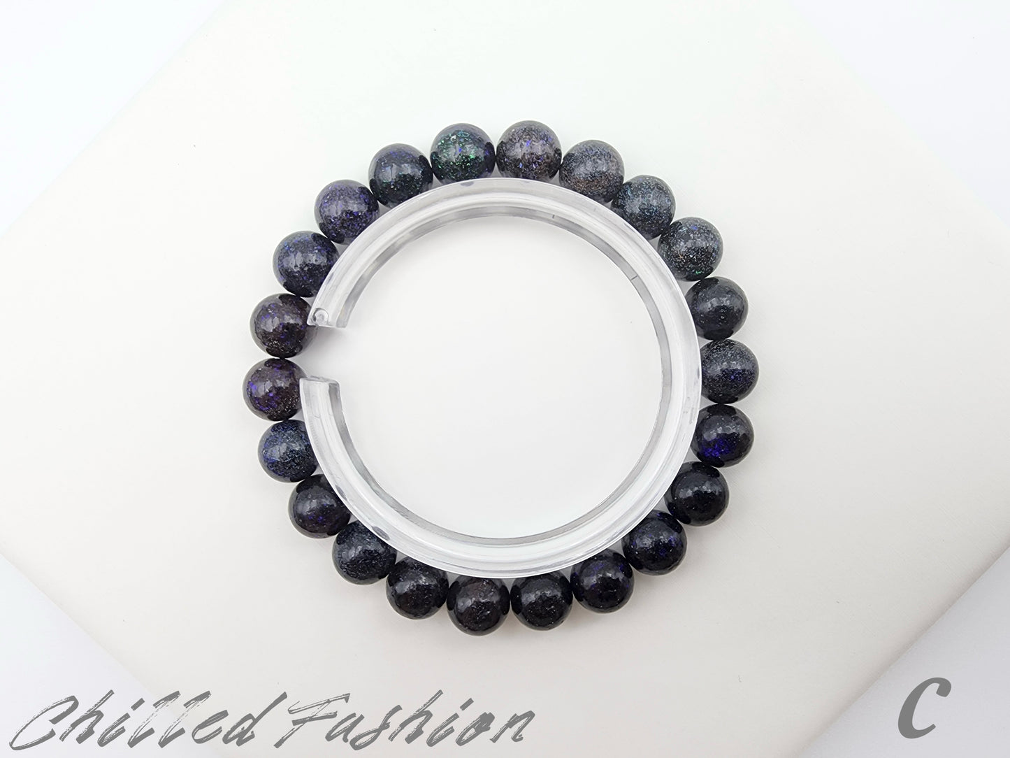 [Bracelet] 8mm Black Opal Bracelet