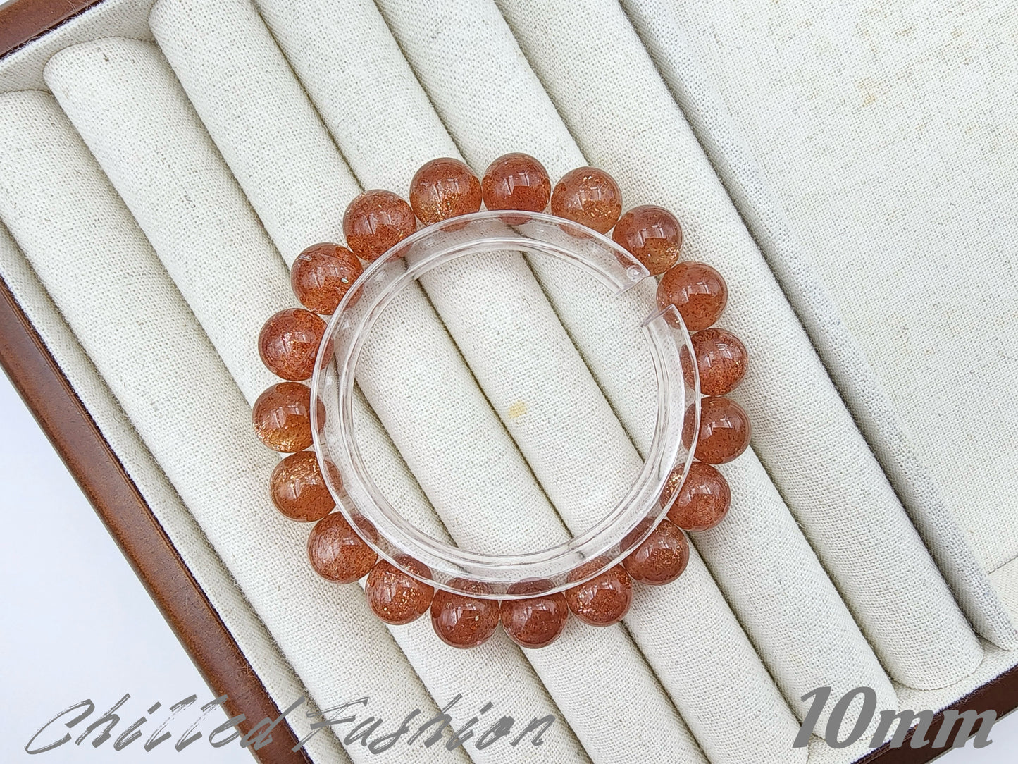 [Bracelet] Orange-Toned Golden Sunstone Bracelet