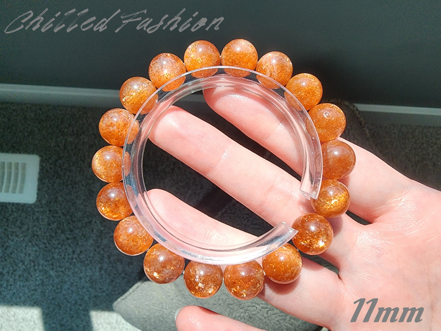 [Bracelet] Orange-Toned Golden Sunstone Bracelet