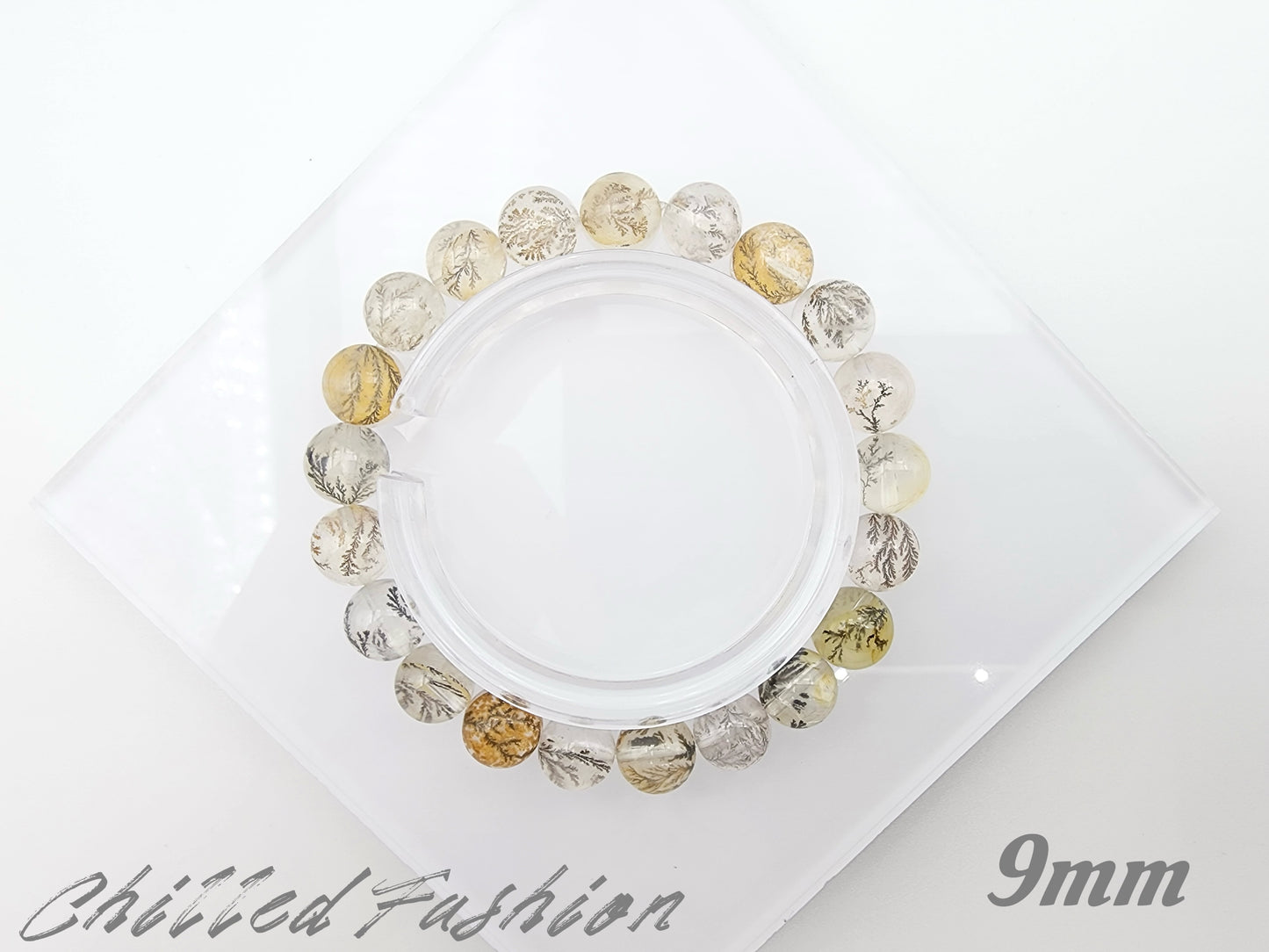 [Bracelet] Natural Dendritic Quartz 小树水晶 Beaded Bracelet - Grow Abundance & Prosperity