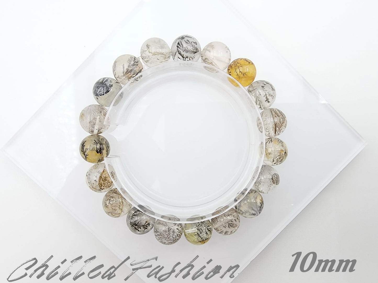 [Bracelet] Natural Dendritic Quartz 小树水晶 Beaded Bracelet - Grow Abundance & Prosperity
