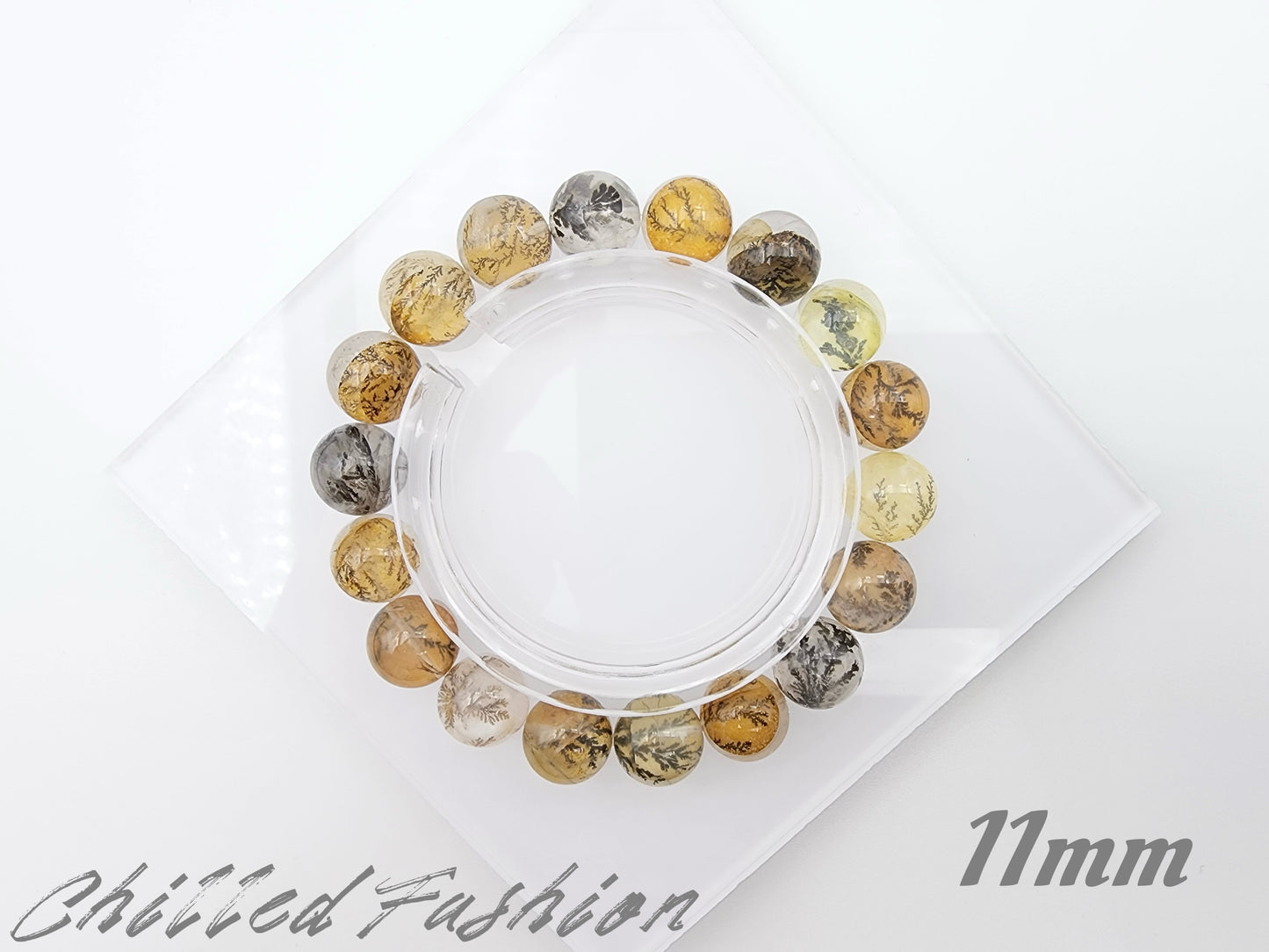 [Bracelet] Natural Dendritic Quartz 小树水晶 Beaded Bracelet - Grow Abundance & Prosperity