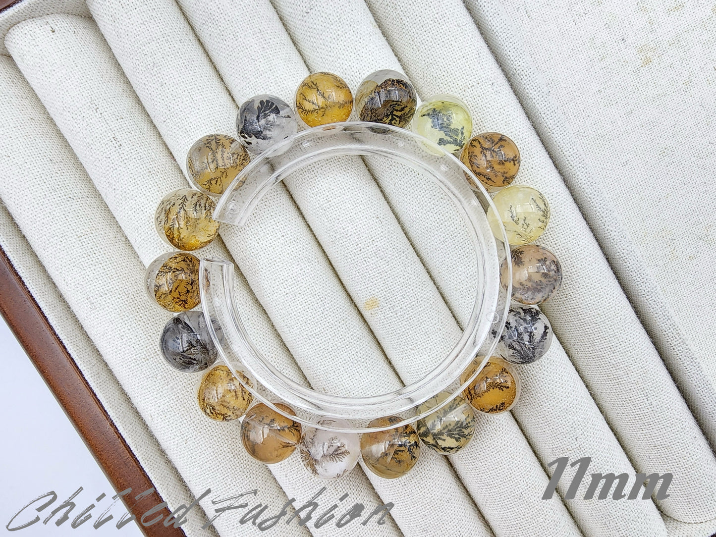 [Bracelet] Natural Dendritic Quartz 小树水晶 Beaded Bracelet - Grow Abundance & Prosperity
