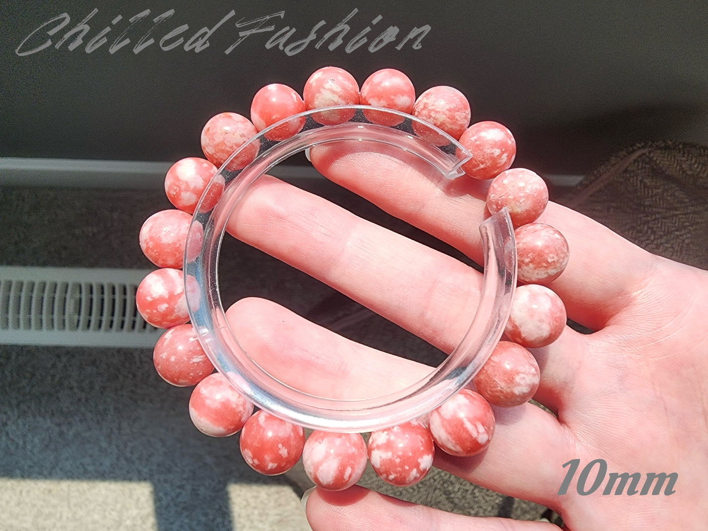[Bracelet] Natural Thulite Gemstone Bracelet