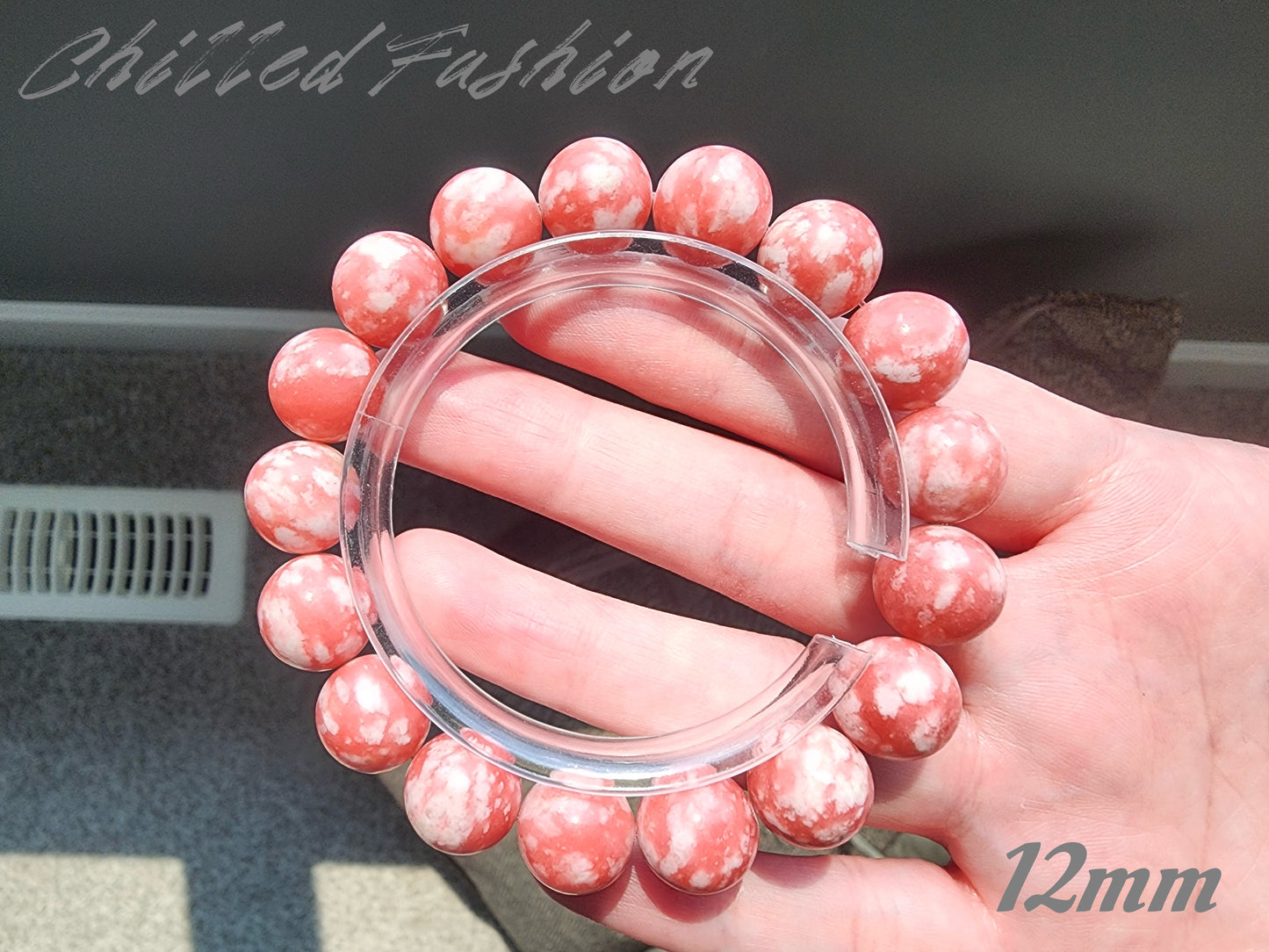 [Bracelet] Natural Thulite Gemstone Bracelet