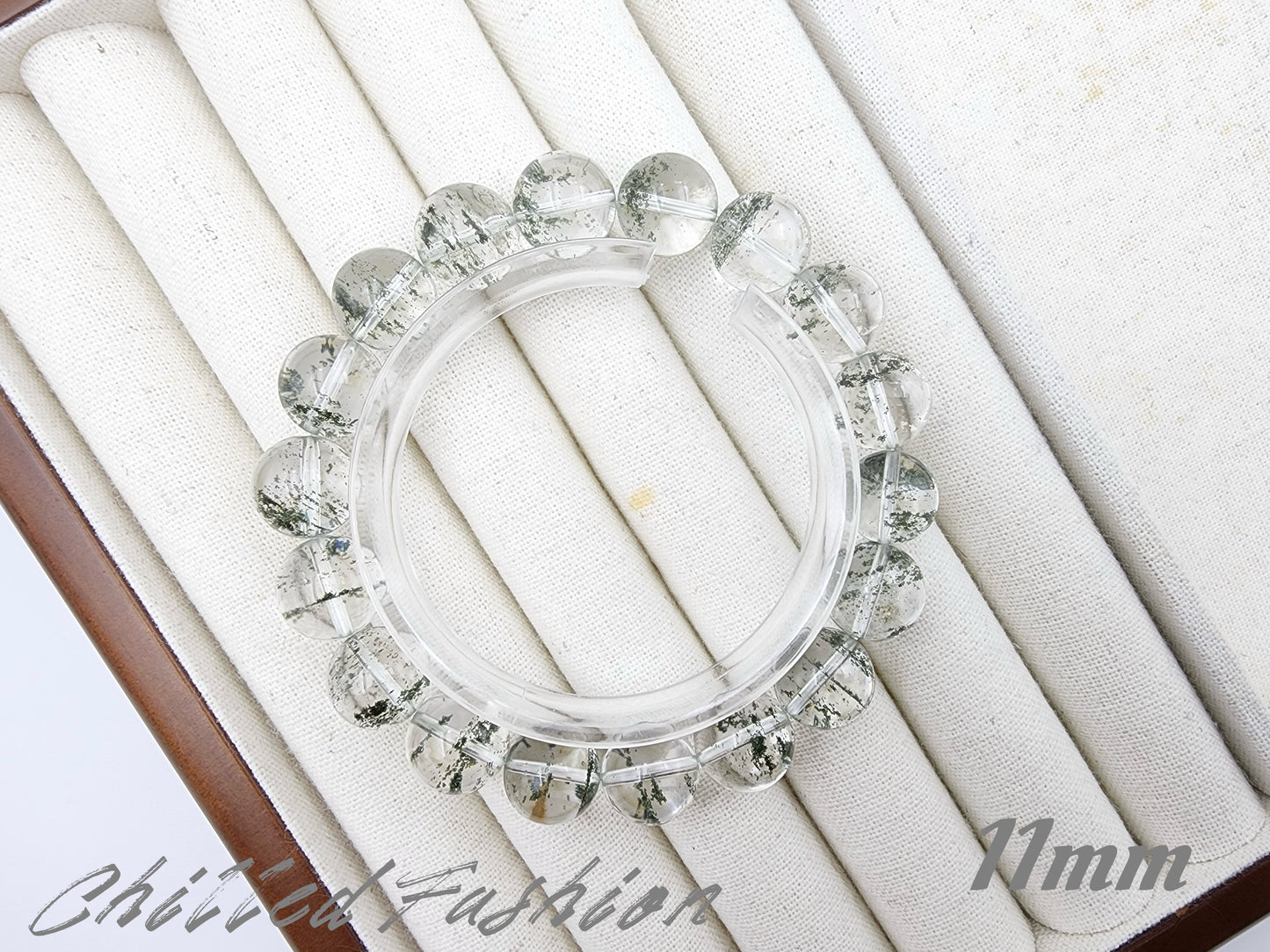 [Bracelet] Brazilian Starry Green Phantom Quartz Bracelet for Wealth and Clarity