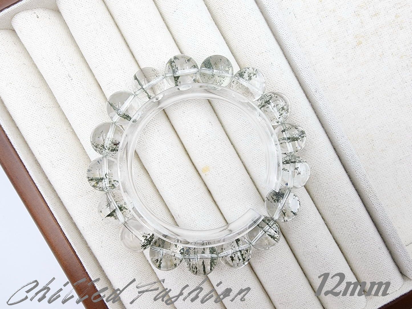 [Bracelet] Brazilian Starry Green Phantom Quartz Bracelet for Wealth and Clarity