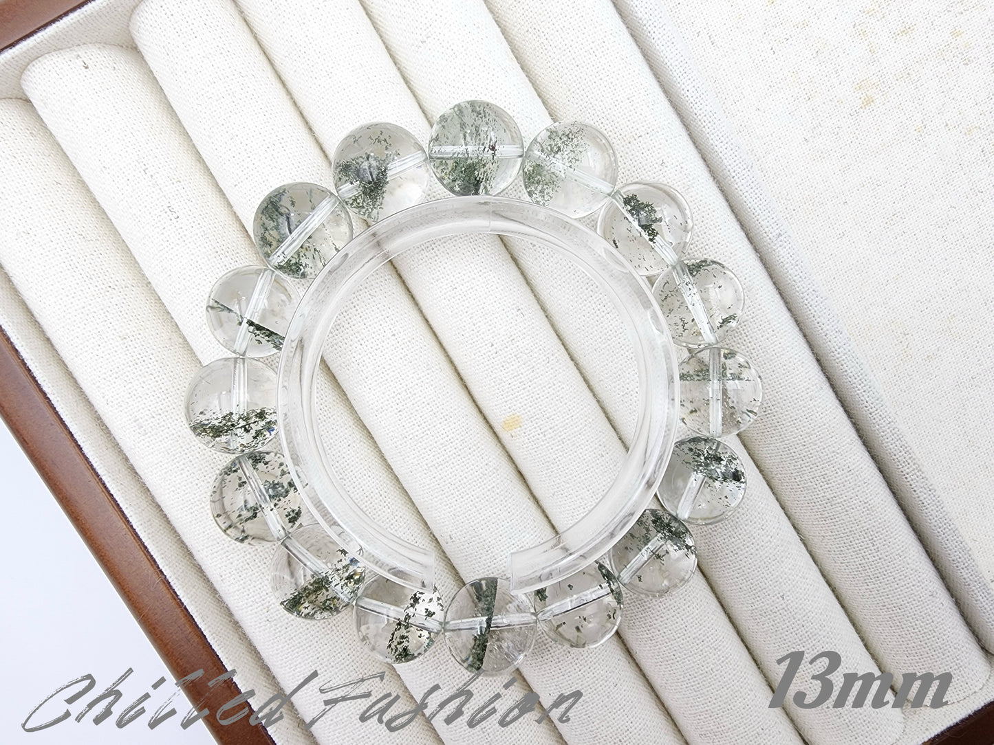 [Bracelet] Brazilian Starry Green Phantom Quartz Bracelet for Wealth and Clarity