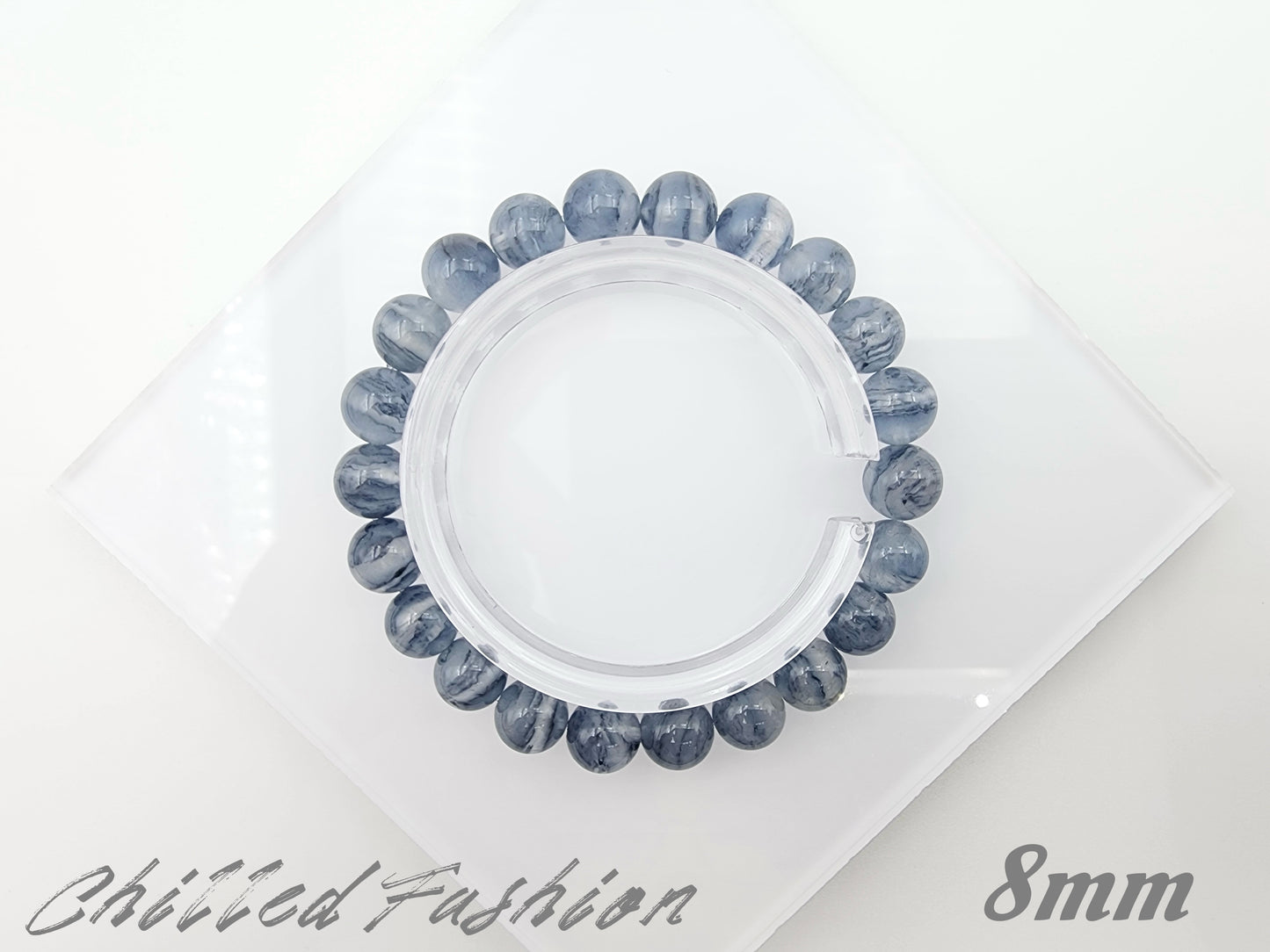 [Bracelet] Layered Blue Phantom Quartz Bracelet