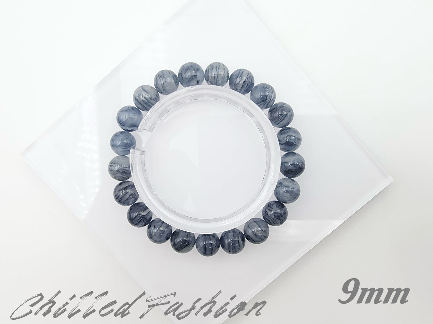 [Bracelet] Layered Blue Phantom Quartz Bracelet