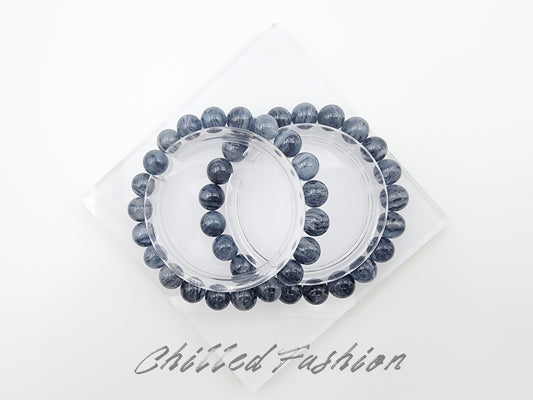 [Bracelet] Layered Blue Phantom Quartz Bracelet