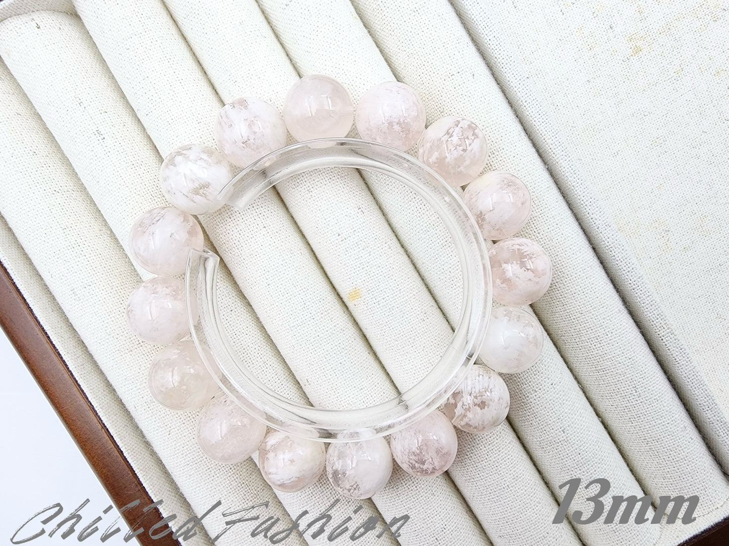 [Bracelet] Winter’s Whisper: Snowflake Phantom Quartz Bracelet
