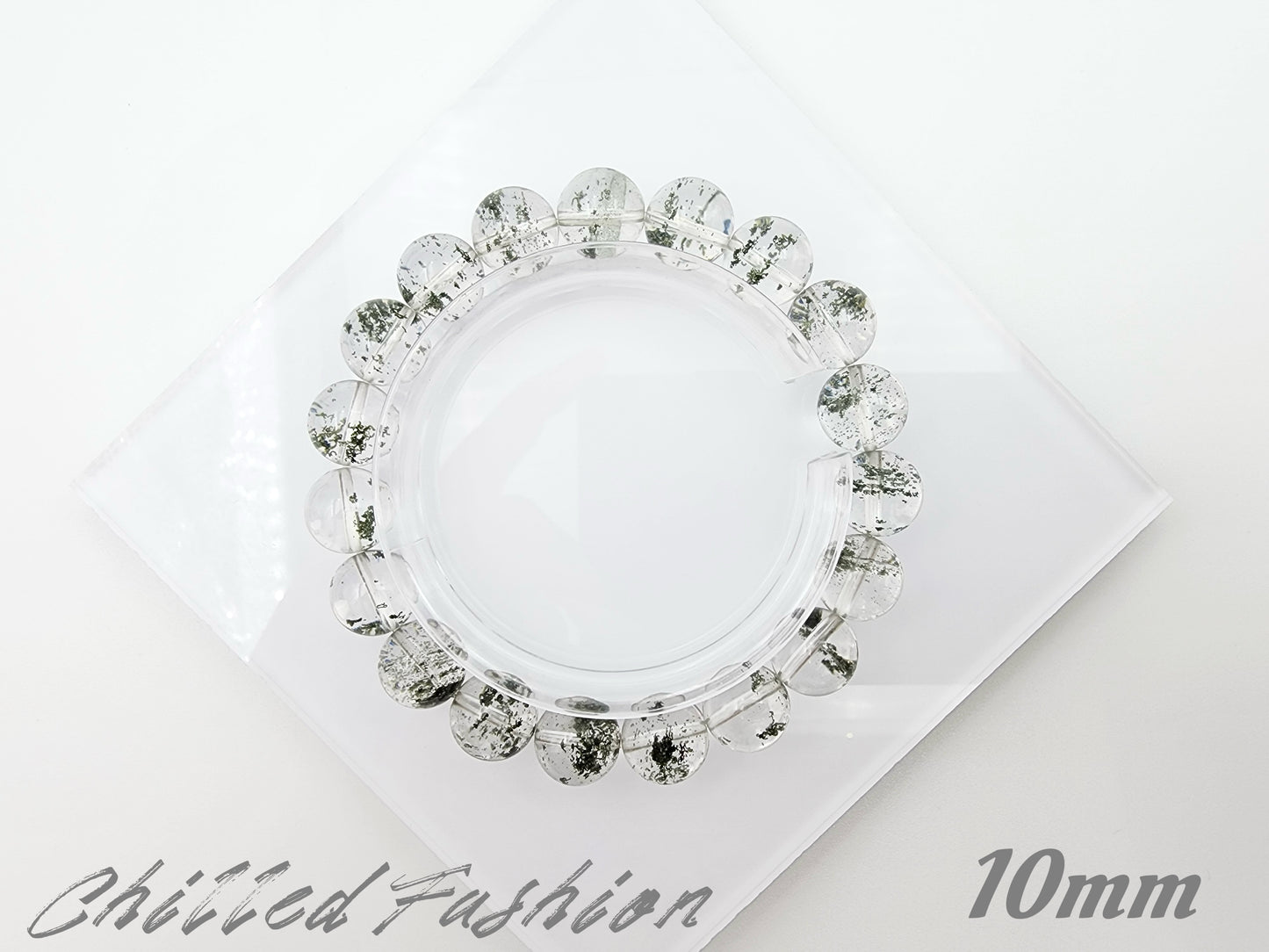 [Bracelet] Natural Green Phantom Quartz Bracelet