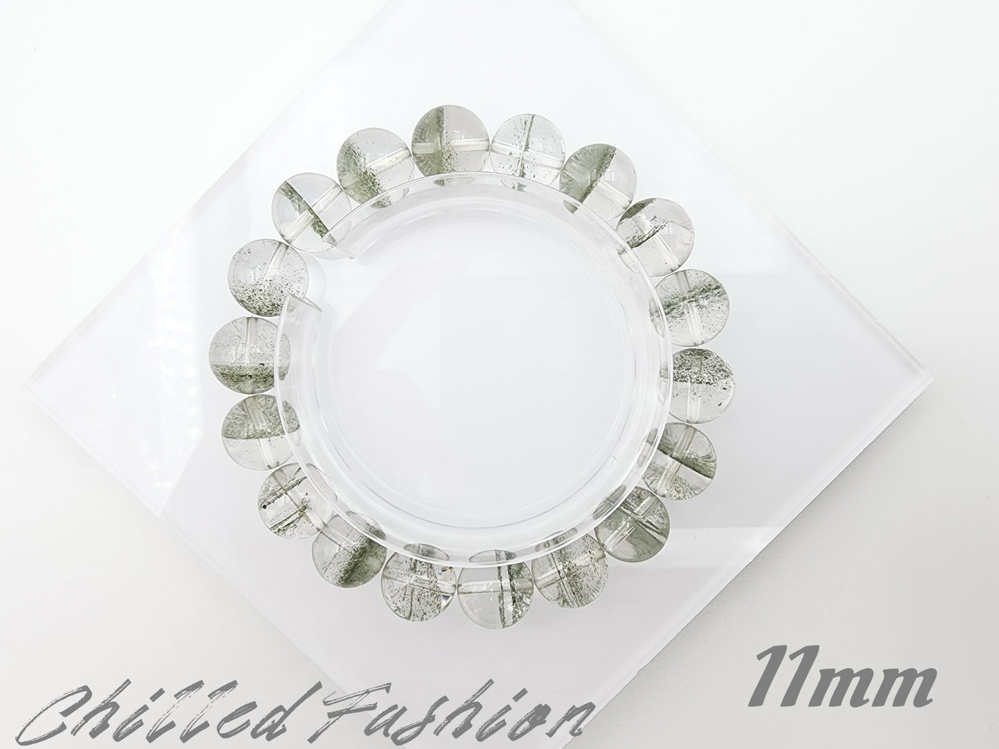 [Bracelet] Natural Green Phantom Quartz Bracelet