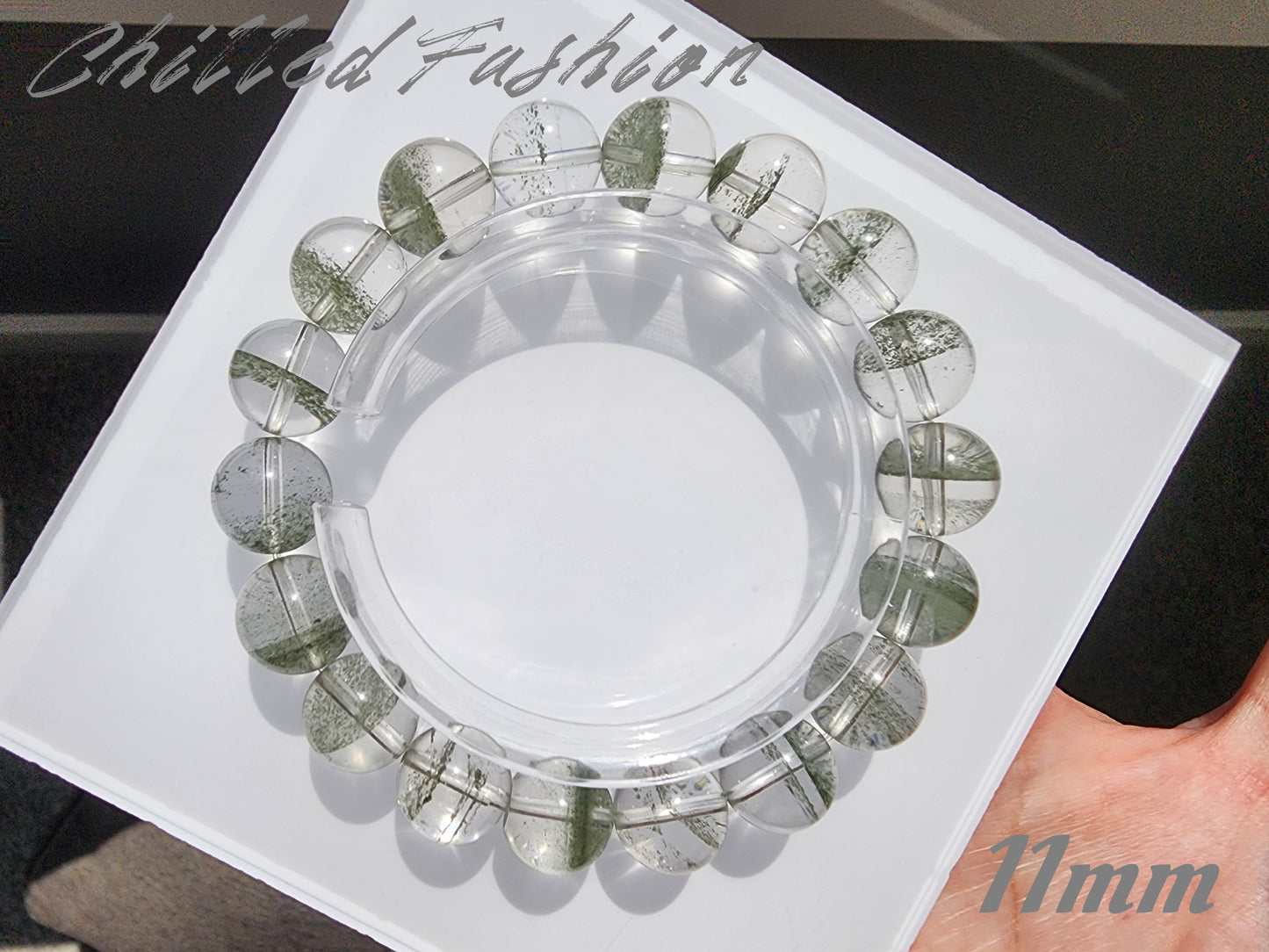 [Bracelet] Natural Green Phantom Quartz Bracelet