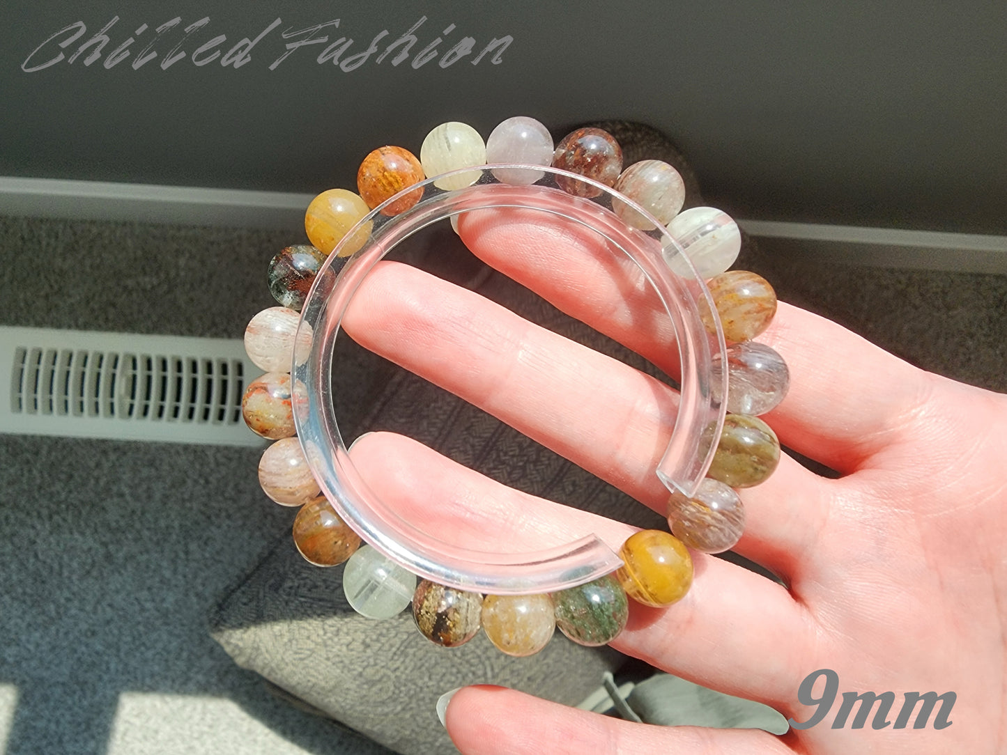 [Bracelet] Natural Colorful Layered Phantom Quartz Bracelet