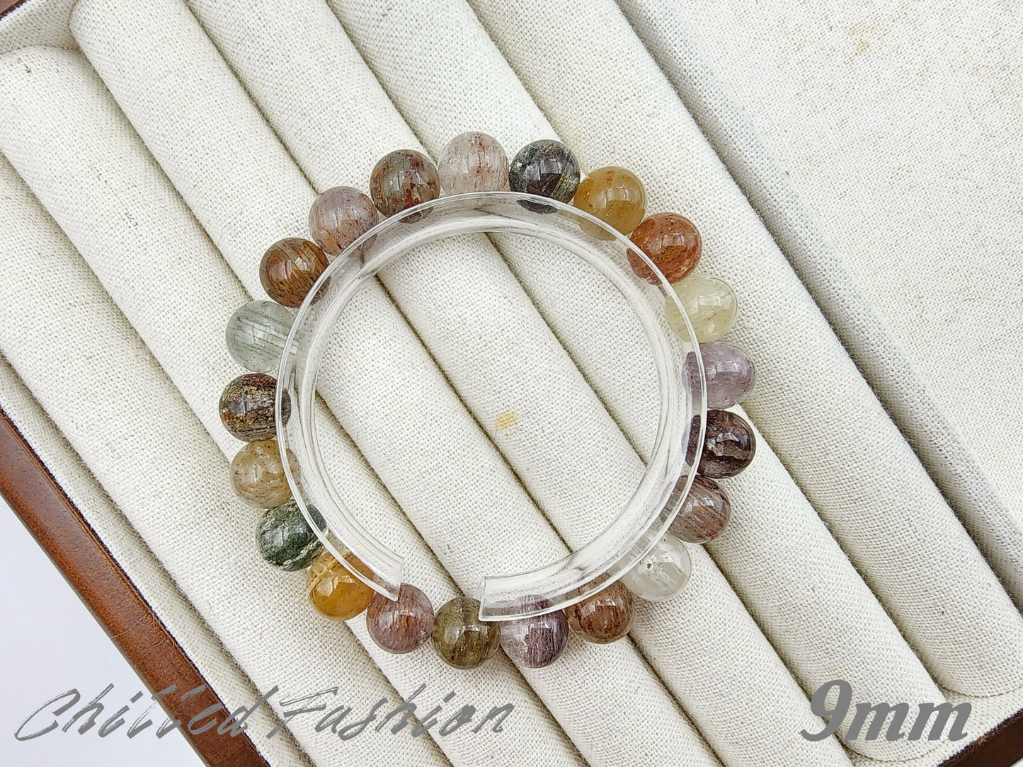 [Bracelet] Natural Colorful Layered Phantom Quartz Bracelet
