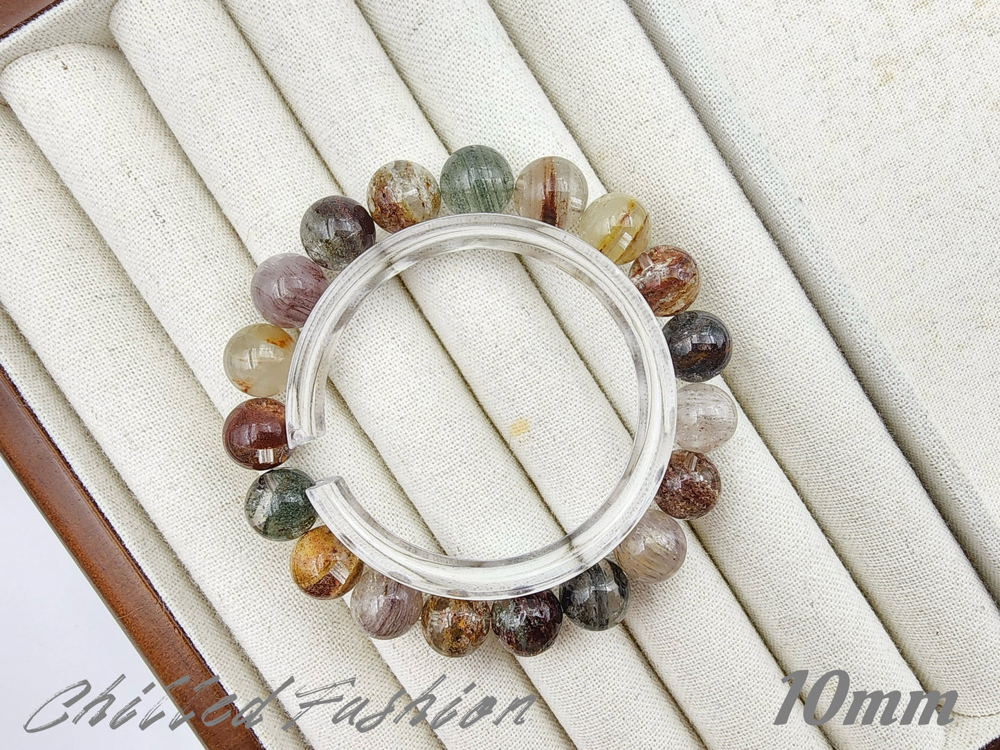 [Bracelet] Natural Colorful Layered Phantom Quartz Bracelet