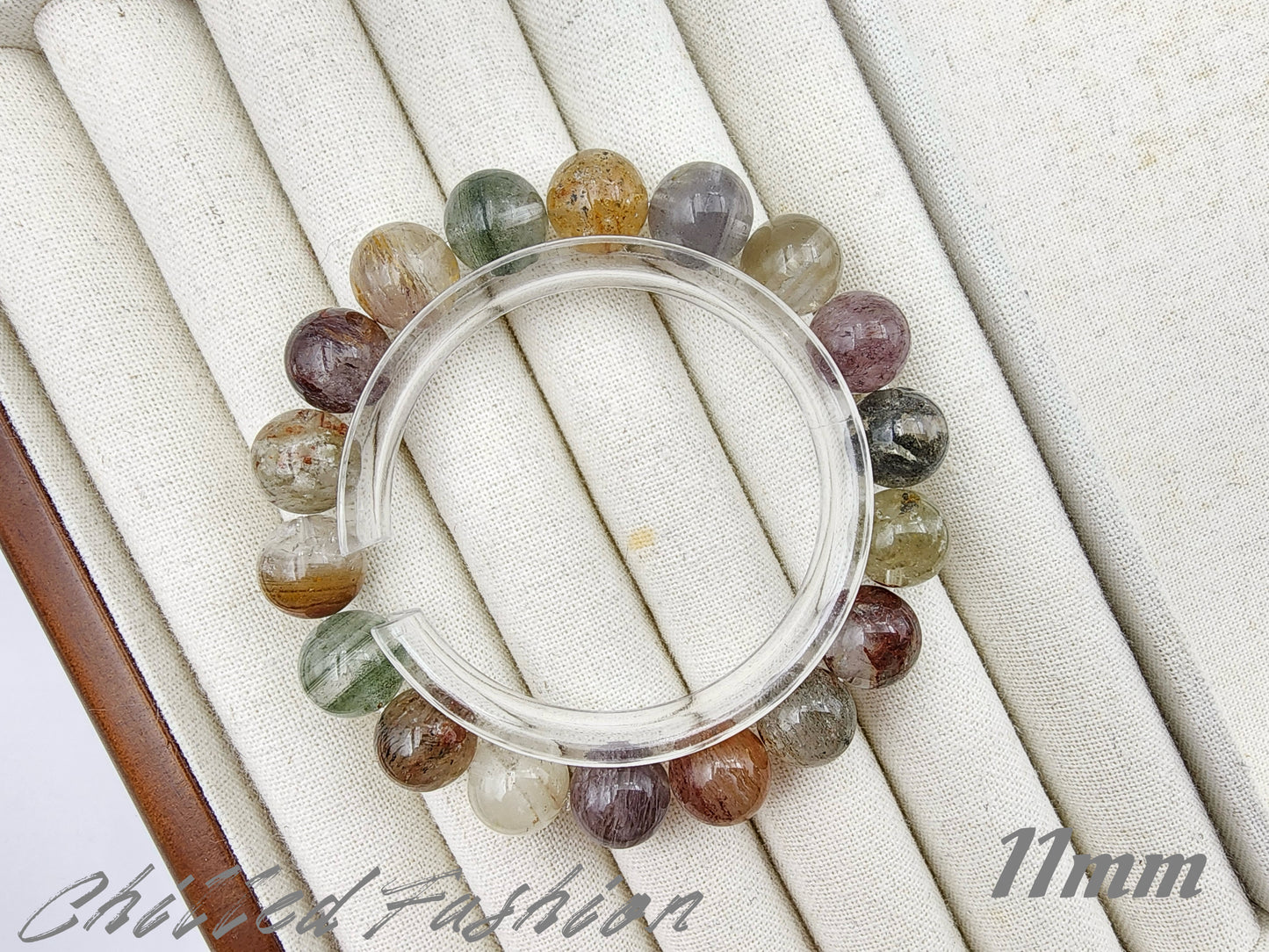 [Bracelet] Natural Colorful Layered Phantom Quartz Bracelet