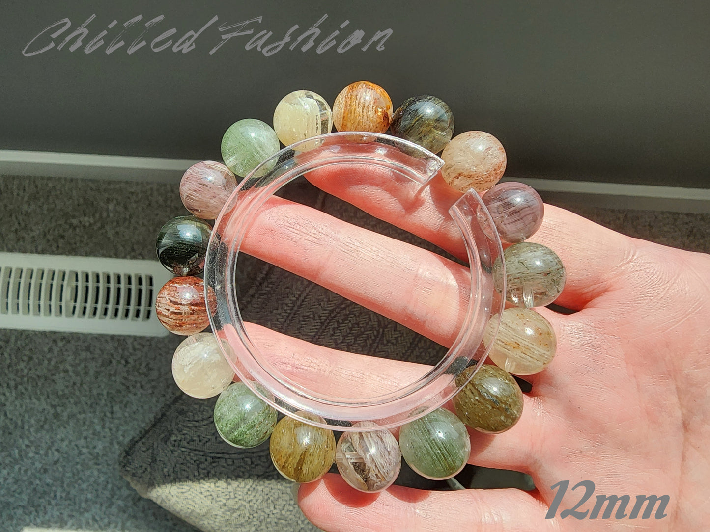 [Bracelet] Natural Colorful Layered Phantom Quartz Bracelet
