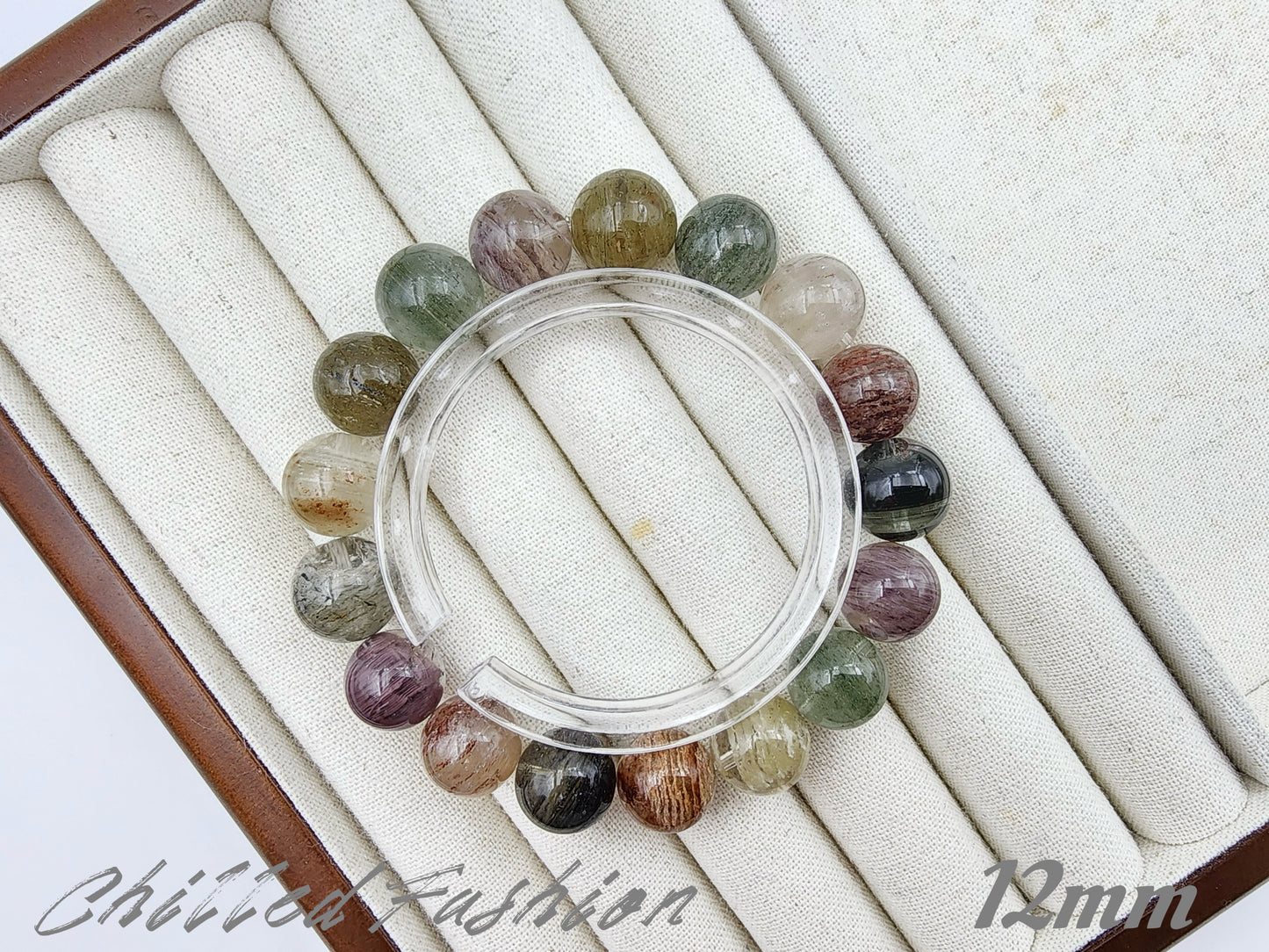 [Bracelet] Natural Colorful Layered Phantom Quartz Bracelet