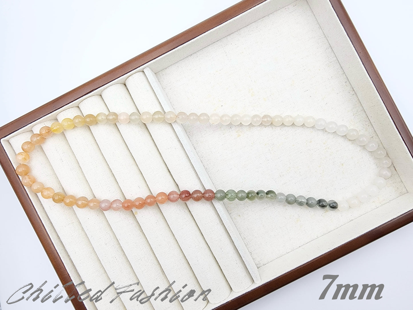 [Bracelet] Tri-Layer Gradient Rabbit Hair Quartz Bracelet