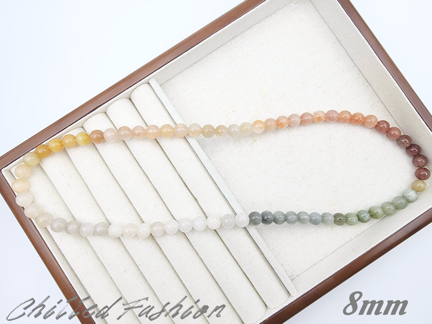[Bracelet] Tri-Layer Gradient Rabbit Hair Quartz Bracelet