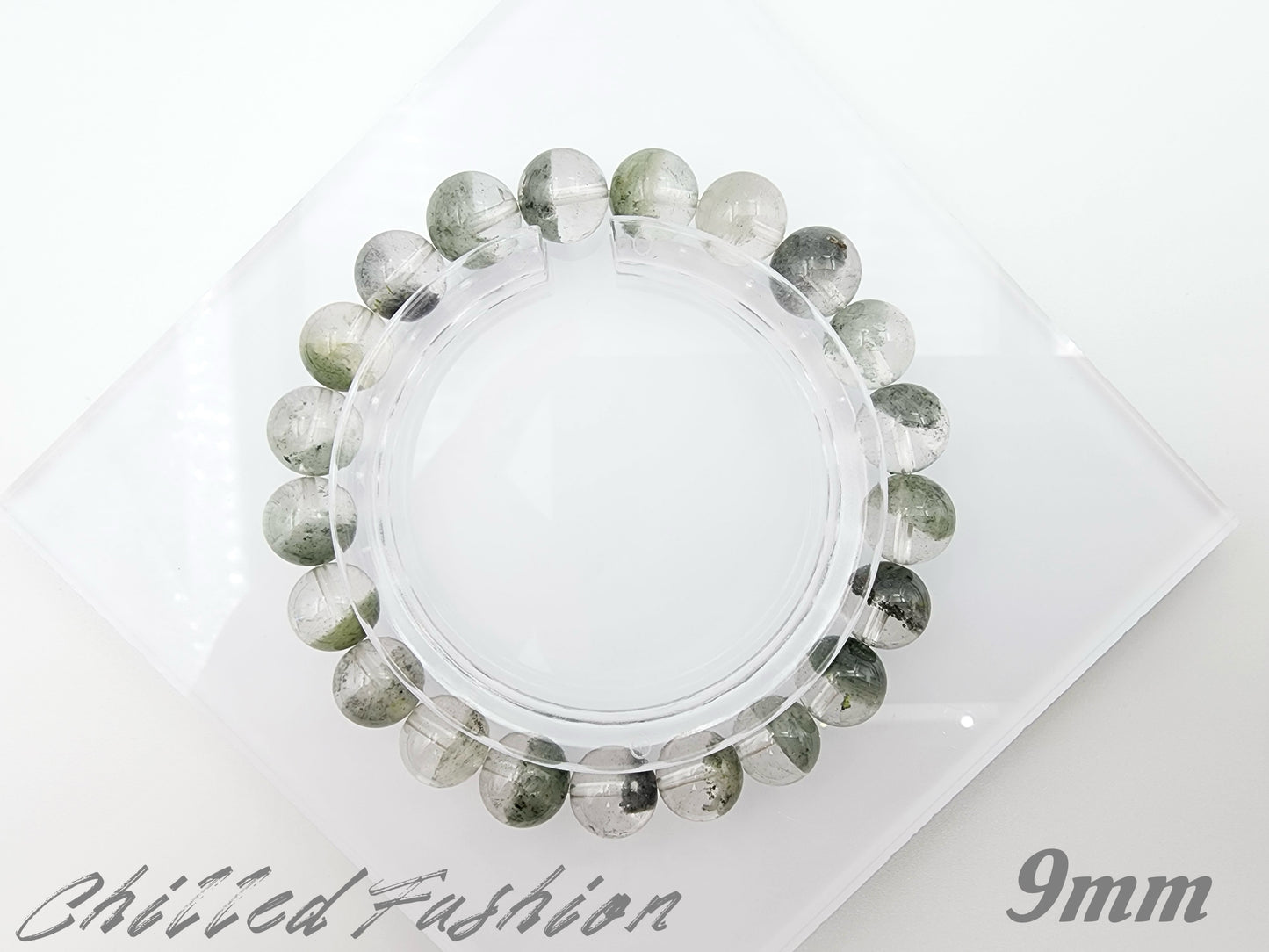 [Bracelet] Misty Forest Green Phantom Quartz Bracelet