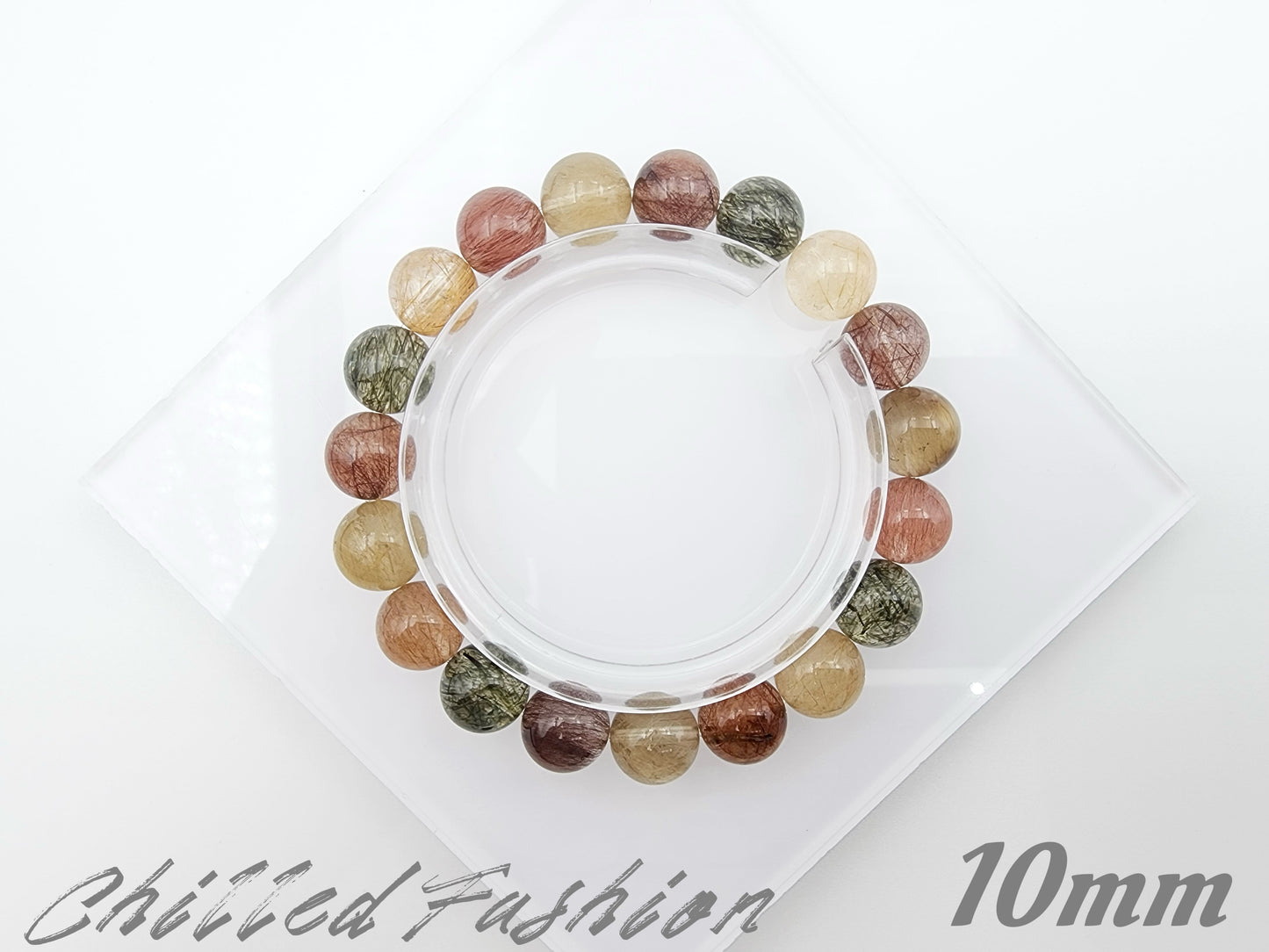 [Bracelet] Multi-Color Rutilated Quartz Bracelet