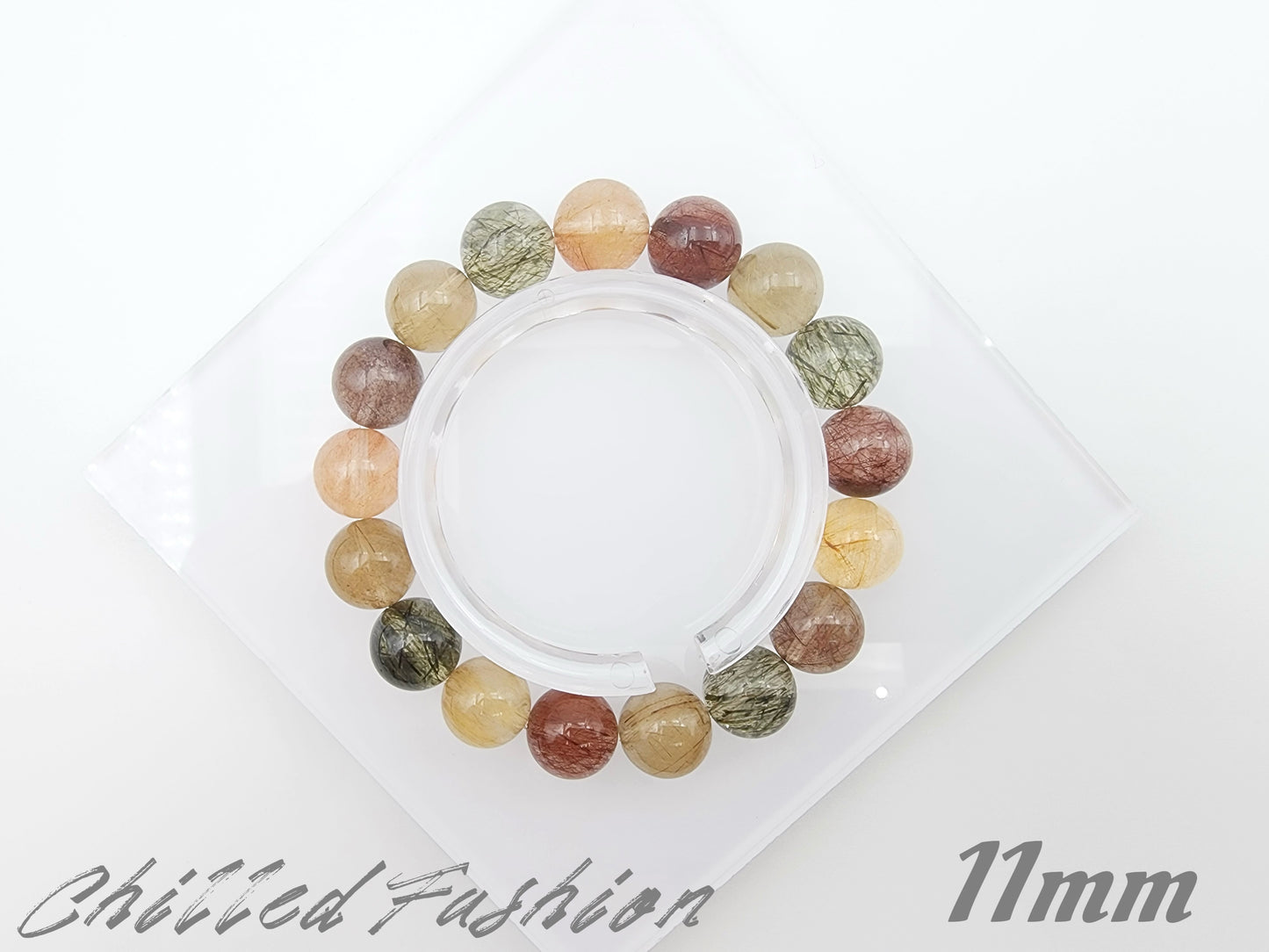 [Bracelet] Multi-Color Rutilated Quartz Bracelet